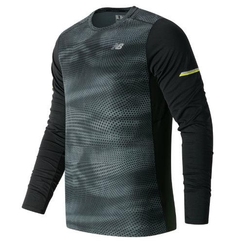 New Balance 63224 Men's Nb Ice Long Sleeve - Black/grey (mt63224bm)