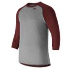 New Balance 601 Men's 3/4 Baseball Raglan Top - Red (tmmt601tmc)
