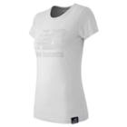 New Balance 53504 Women's Essentials Plus Ss Logo Tee - White (wt53504wt)