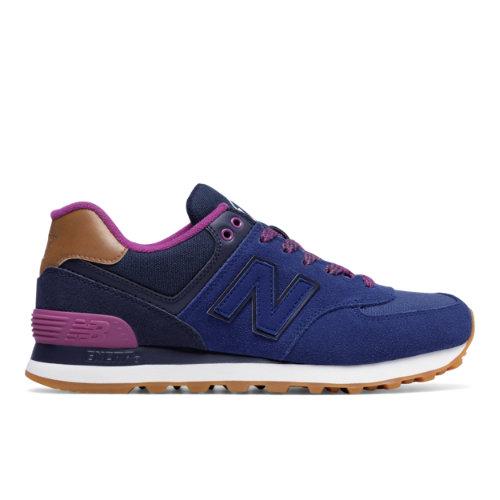 New Balance 574 Collegiate Women's 574 Shoes - Blue/navy/pink (wl574ama)