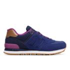 New Balance 574 Collegiate Women's 574 Shoes - Blue/navy/pink (wl574ama)