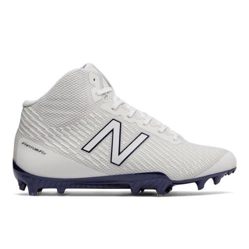 New Balance Burn X Mid-cut Men's Lacrosse Shoes - White/blue (burnxmpb)