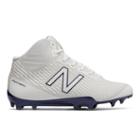 New Balance Burn X Mid-cut Men's Lacrosse Shoes - White/blue (burnxmpb)