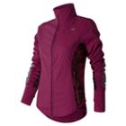 New Balance 63218 Women's Windblocker Jacket - Pink/black (wj63218ddj)