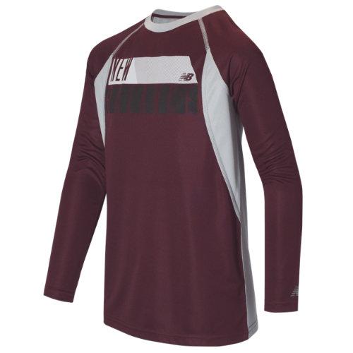 New Balance 15235 Kids' Long Sleeve Performance Tee - Red (bt15235bsm)