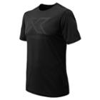 New Balance 4172 Men's Nb Cross Run Short Sleeve Logo Tee - Black, Petrol (mft4172bm)