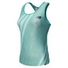 New Balance 5160 Women's Challenger Tank - Sea Spray, White (wtt5160spn)