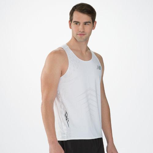 New Balance 4101 Men's Boylston Singlet - White (mrt4101wt)