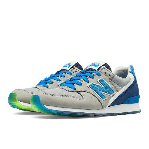 New Balance 696 Nb Grey Women's Running Classics Shoes - Alloy, Bolt, Hi-lite (wl696bgg)