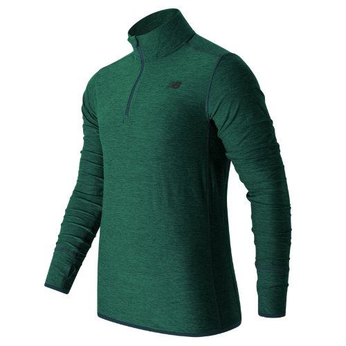 New Balance 53030 Men's N Transit Quarter Zip - Green (mt53030vjh)