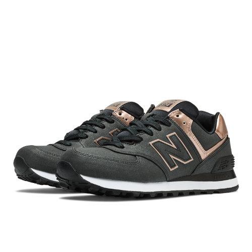 New Balance Precious Metals 574 Women's 574 Shoes - Charcoal, Bronze (wl574pmr)