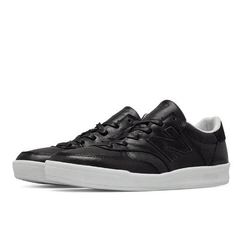 New Balance 300 Leather Men's Court Classics Shoes - Black Graphite (crt300lb)