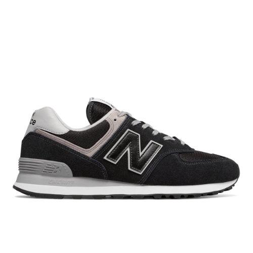 New Balance 574 Core Men's 574 Shoes - Black (ml574egk)