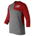New Balance 83704 Men's Asym 2.0 3/4 Sleeve - Red (mt83704lrep)
