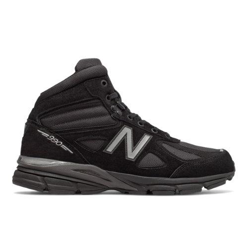 New Balance Made In Usa 990v4 Mid Men's Made In Usa Shoes - Black/grey (mo990bk4)
