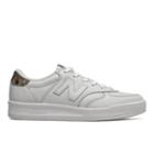 New Balance 300 Leather Women's Court Classics Shoes - White/black (wrt300pb)