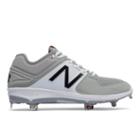 New Balance Low-cut 3000v3 Metal Cleat Men's Low-cut Cleats Shoes - Grey/white (l3000gw3)