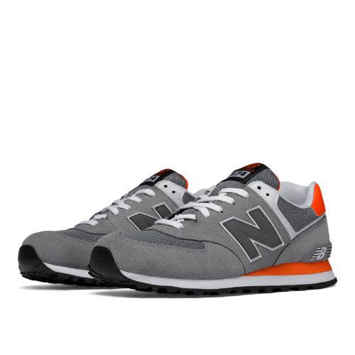 New Balance 574 Core Plus Men's 574 Shoes - Grey/orange/light Grey (ml574cpl)
