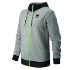 New Balance 5100 Men's Nb Hooded Jacket - Heather Grey, Acidic Green, Black (amlj5100hgc)