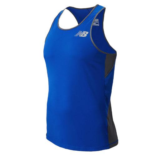 New Balance 5110 Men's Excel Race Day Singlet - Optic Blue, Lead (mrt5110otb)