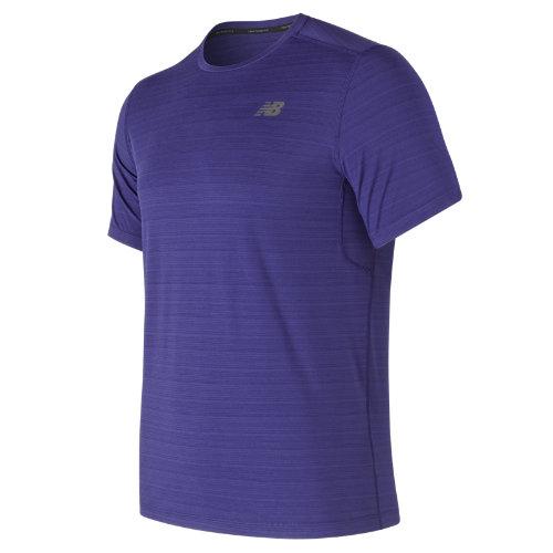 New Balance 73054 Men's Fantom Force Short Sleeve Top - Navy (mt73054pgm)
