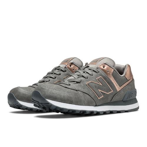 New Balance Precious Metals 574 Women's 574 Shoes - Silver, Bronze (wl574pbg)