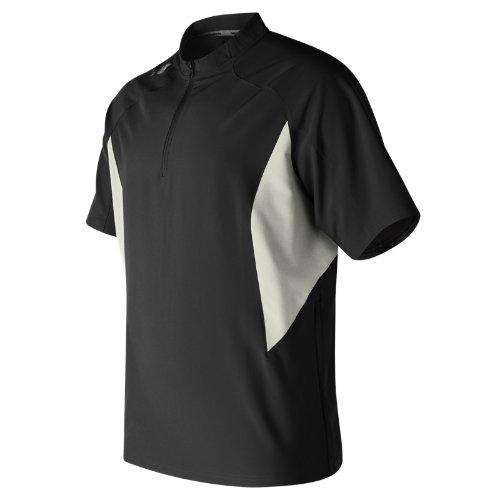 New Balance 412 Men's Short Sleeve Ace Baseball Jacket - Black (tmmj412tbk)