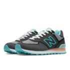 New Balance 574 Woven Women's 574 Shoes - Black, Atlantic Blue, Peach (wl574alb)