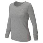 New Balance 5198 Women's Heathered Long Sleeve - Athletic Grey (wft5198ag)