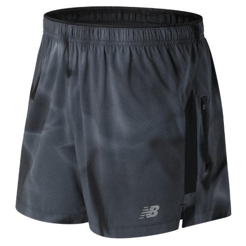 New Balance 71225 Men's Impact 5 Inch Printed Track Short - Red/black/white (ms71225icm)