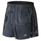 New Balance 71225 Men's Impact 5 Inch Printed Track Short - Red/black/white (ms71225icm)