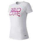 New Balance 61137 Women's Pink Ribbon Cure Tee - White (rwt61137wt)