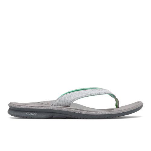 New Balance Cush+ Heathered Thong Women's Flip Flops Shoes - Grey/green (w6073grg)