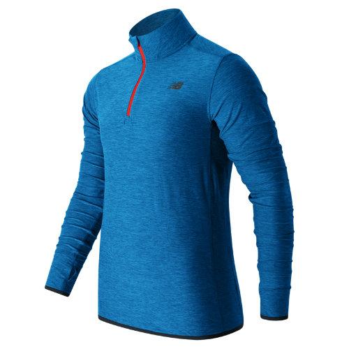 New Balance 53030 Men's N Transit Quarter Zip - Blue/red (mt53030buh)