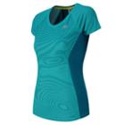 New Balance 53224 Women's Nb Ice Short Sleeve - Sea Glass, Deep Water (wt53224sdw)