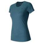 New Balance 53150 Women's Heathered Short Sleeve Tee - Blue (wt53150cch)