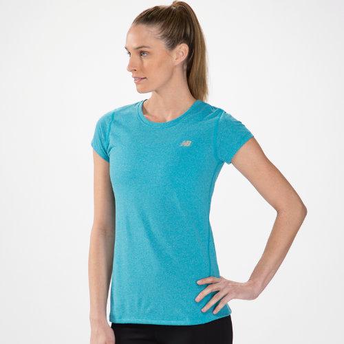 New Balance 2338 Women's Heathered Short Sleeve - Blue Infinity (wrt2338bnf)