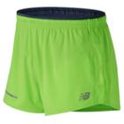 New Balance 61231 Men's Impact 3 Inch Split Short - Green (ms61231egl)