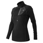 New Balance 53209 Women's Performance Merino Half Zip - Black (wt53209bk)