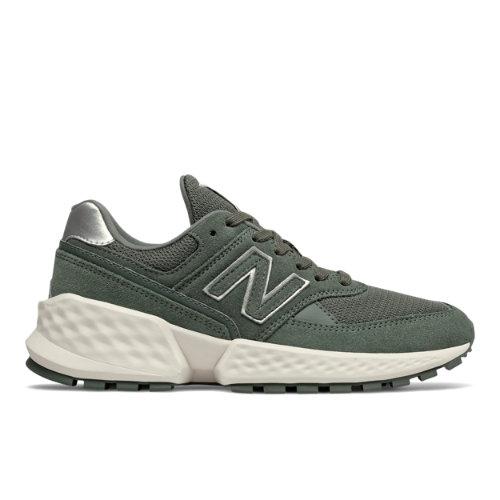 New Balance Fresh Foam 574 Sport Women's Sport Style Shoes - Green/off White (ws574atf)