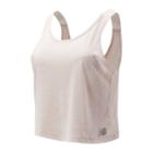 New Balance 93139 Women's Relentless Crop Tank - Pink (wt93139pmh)