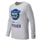 New Balance 71633 Men's United Nyc Half Finisher Ls Tee - White (mt71633vwt)
