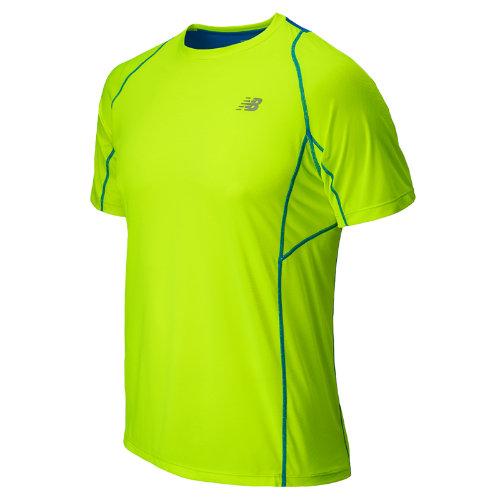 New Balance 4325 Men's Accelerate Short Sleeve - Hi-lite, Laser Blue (mrt4325hil)