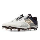 New Balance Playoff Pack Low-cut 3000v2 Metal Cleat Men's Low-cut Cleats Shoes - White, Black, Metallic Silver (l3000xk2)