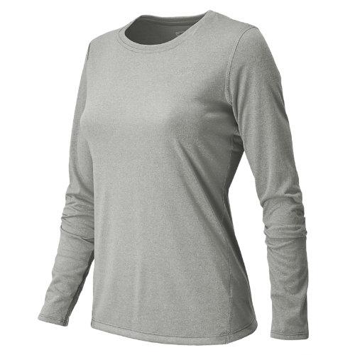 New Balance 3320 Women's Heathered Long Sleeve - Athletic Grey (wrt3320ag)