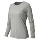 New Balance 3320 Women's Heathered Long Sleeve - Athletic Grey (wrt3320ag)