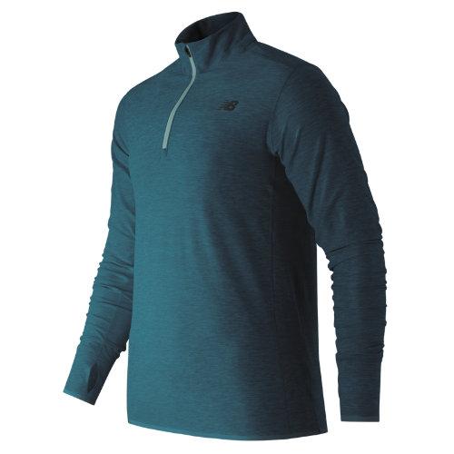 New Balance 53030 Men's N Transit Quarter Zip - Green (mt53030src)