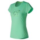 New Balance 53162 Women's Accelerate Short Sleeve Graphic - Green (wt53162lwf)