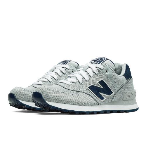 New Balance 574 Pique Polo Pack Women's 574 Shoes - Light Grey, Navy (wl574hrs)