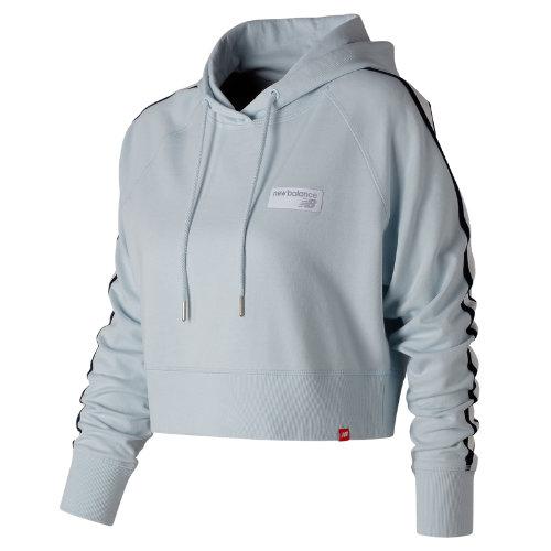 New Balance 91587 Women's Nb Athletics Cropped Hoodie - Grey (wt91587psy)